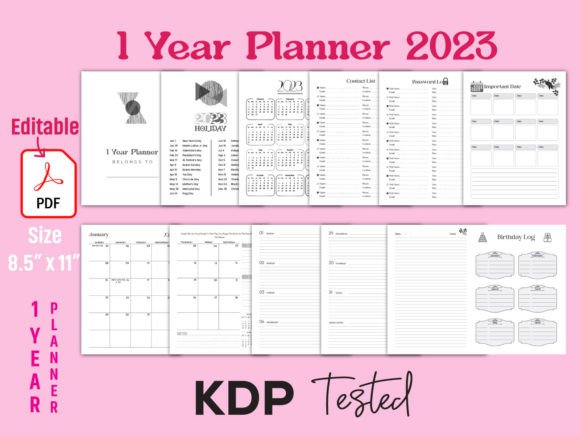 Download 1 Year Planner 2023 - Year Collection