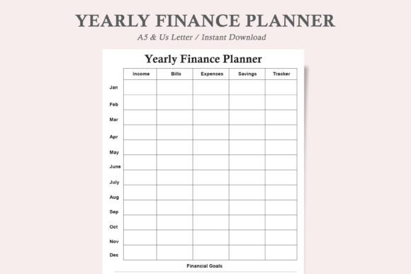 Download Yearly Finance Planner,Financial Planner - Year Collection
