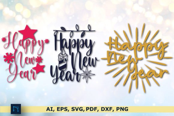 Download Cricut Happy New Year SVG Bundle - Year Collection