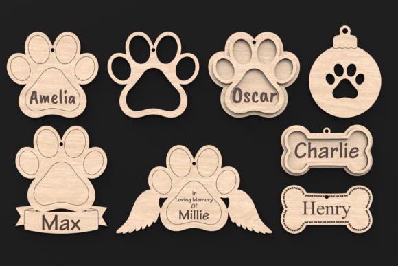 Download Laser Cut Dog Bone / Paw Print Svg Files - Premium Resources