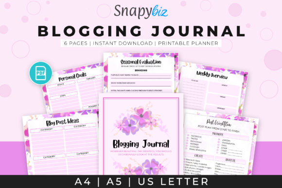 Download Blogging Journal | Printable - Premium Bundle